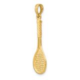 14K Solid Polished 3-D Tennis Racquet Charm - D1-B64A2B72-8595