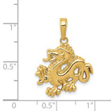 14k Solid Polished Dragon Pendant - C2-E59C4726-2050