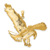 14k Solid Polished Eagle Pendant - C2-28E01EE0-3164