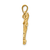 14k Solid Polished Eagle Pendant - C2-46842E7E-4237