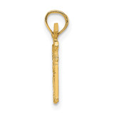 14K Solid Polished GOLF GAL Charm