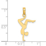 14k Solid Polished Gymnast Charm - D1-0A673020-6346