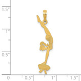 14k Solid Polished Gymnast Pendant - D1-91B90A56-2094