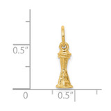 14k Solid Polished Space Needle Charm