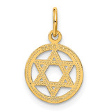 14k Solid Polished Star of David Charm - C8-D06A1E6F-5769