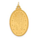 14k Solid Polished/Satin Medium Oval Miraculous Medal - XR-01989ACA-3550