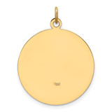 14k Solid Polished/Satin Medium Round St. Christopher Medal - XR-134886C5-4444