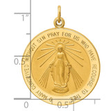 14k Solid Polished/Satin Round Miraculous Medal - XR-5F058E1B-7894