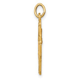 14k Solid Polished/Satin Small 4-Way Medal