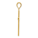 14K Solid Reversible Latin Cross Pendant