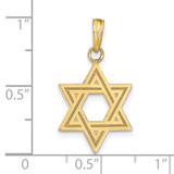 14k Solid Satin Star of David Charm - M1-ADEC7234-9646
