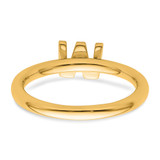 14K Stackable Diamond Initial W Ring