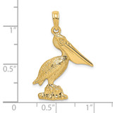 14K Standing Pelican Charm