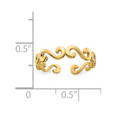 14k Swirl Toe Ring - D1-0D9A225A-6919