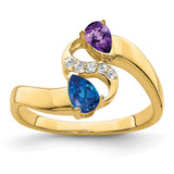 14k Synthetic Family Jewelry Ring
