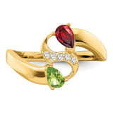 14k Synthetic Family Jewelry Ring