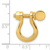 14K  3D Large Shackle Link Pendant