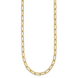 14K Textured 3.75mm Fancy Open Link 18 inch Necklace