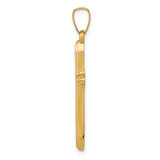 14k Textured and Polished Passion Cross Pendant - XR-9638D3F6-9555