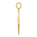 14K Textured Back Caduceus Medical Disc