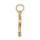 14K Textured Bear Charm