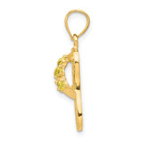 14k  3D November/CZ Birthstone Flip Flop Pendant