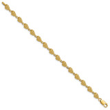 14k Textured Conch Shell 7 inch Bracelet