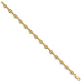 14k Textured Conch Shell 7.25 inch Bracelet