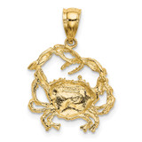 14K Textured Crab Charm - K7-425A7413-2262