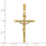 14K Textured Crucifix Charm - K8-768C7176-3676