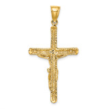 14K Textured Crucifix Charm - K8-E110C2C6-3415