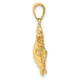 14K Textured Sea Turtle Charm - K7-20815DAE-3704