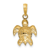14K Textured Sea Turtle Charm - K7-90192579-5566