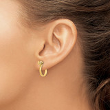 14k  3D Shackle Link Screw Earrings - TE-C10C2322-9951