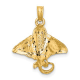 14K Textured Spotted Eagle Ray Charm - K7-02C0A303-4777