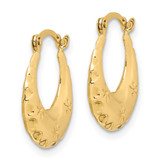 14k Textured Stamped Hoop Earrings - TL-C8799D30-7522