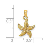 14K Textured Starfish Charm - K7-806454C2-3563