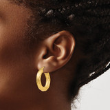 14k Textured Tube Hoop Earrings - TF-01D8A758-7629
