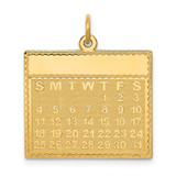 14k Thursday the First Day Calendar Pendant