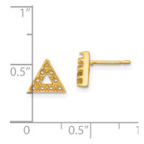 14k Triangle Open Earrings Mounting
