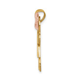 14k Tri-Color Large Boy on Left and Girl on Right Engravable Charm - XK-83D825E4-2115