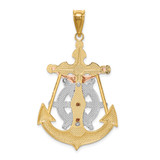 14k Tri-Color Mariner Crucifix Pendant - K6-D613D46C-4570