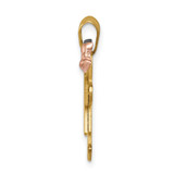 14k Tri-Color Small Boy on Left and Girl on Right Engravable Charm - XK-2A1DBBD6-5243