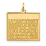 14k Tuesday the First Day Calendar Pendant