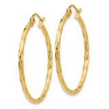 14k Twist Polished Hoop Earring - TC-33CE2B99-9822