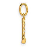 14k Twisted .05 ct. Diamond Initial L Charm