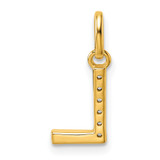 14k Twisted .05 ct. Diamond Initial L Charm