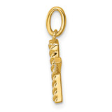 14k Twisted .05 ct. Diamond Initial X Charm