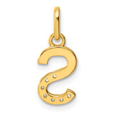 14k Twisted .07 ct. Diamond Initial S Charm