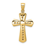 14k Twisted Cross Pendant - D1-3C92D0F4-2572